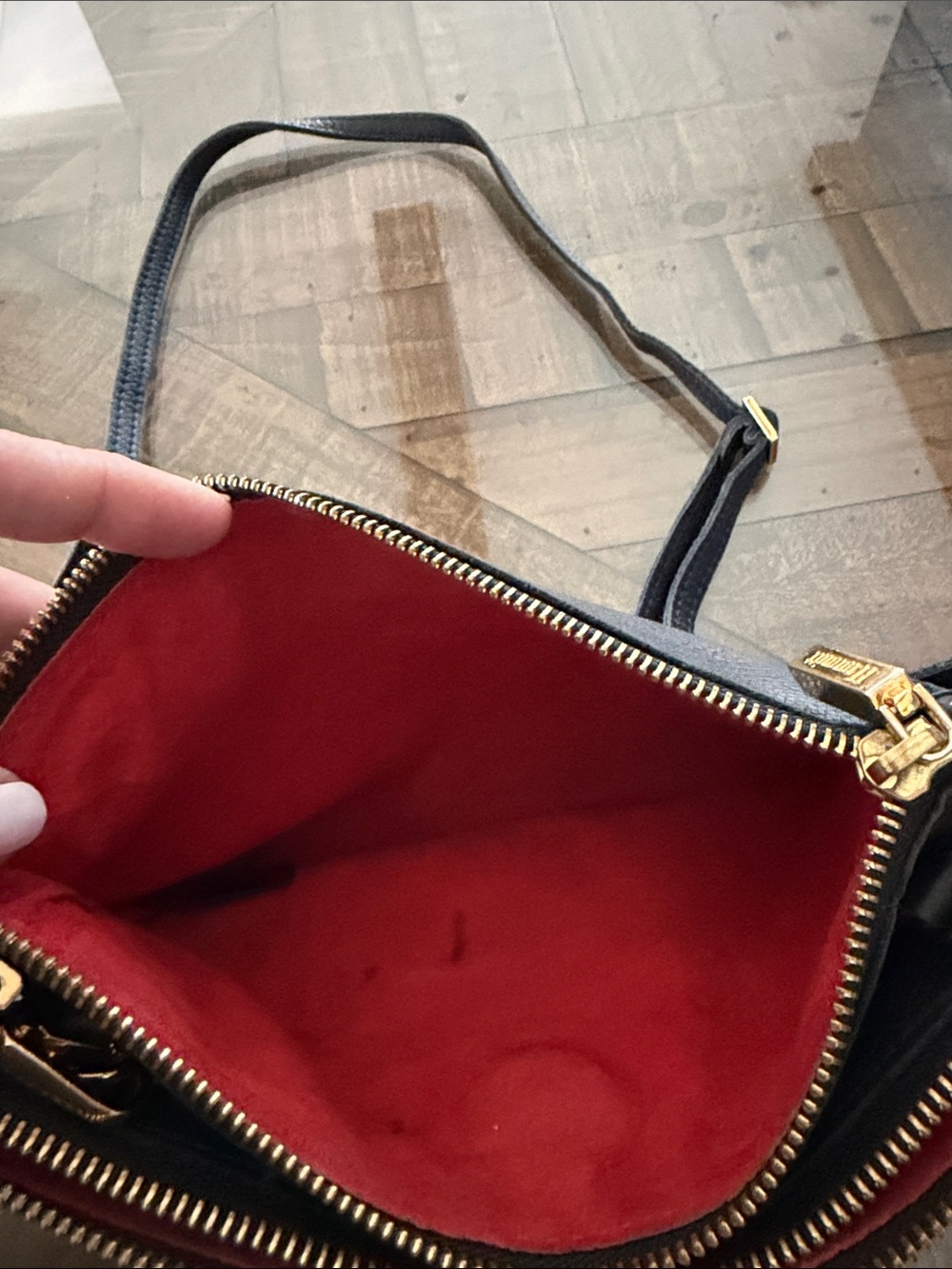 Hammitt Black Leather Crossbody with Gold Studs - Picture 6 of 6